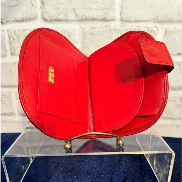 Fendi Leopard/Red Leather Round Wallet SEXY RARE with COA - Picture 4 of 11